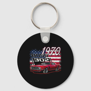 1970 70 Boss 302 4th Of July American  Key Ring