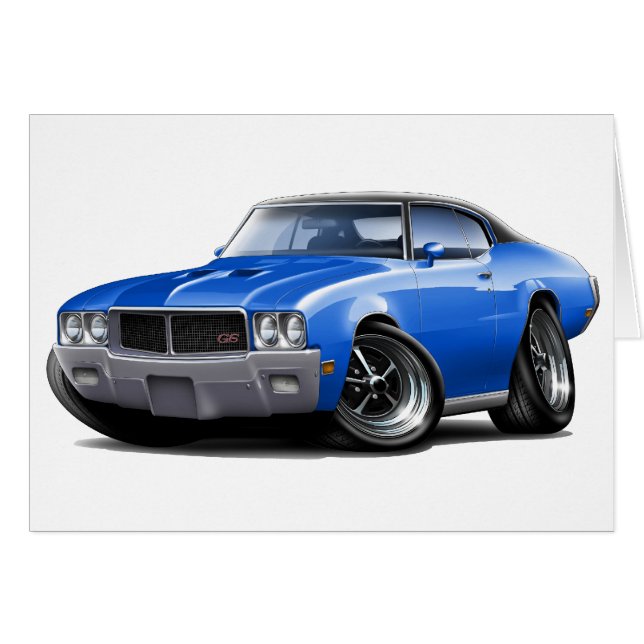 1970-72 Buick GS Blue Black Top Car (Front Horizontal)