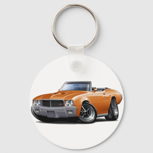 1970-72 Buick GS Orange Convertible Key Ring (Front)