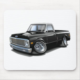 1970-72 Chevy C10 Black-White Top Truck Mouse Pad