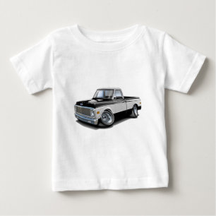 1970-72 Chevy C10 Black-White Truck Baby T-Shirt