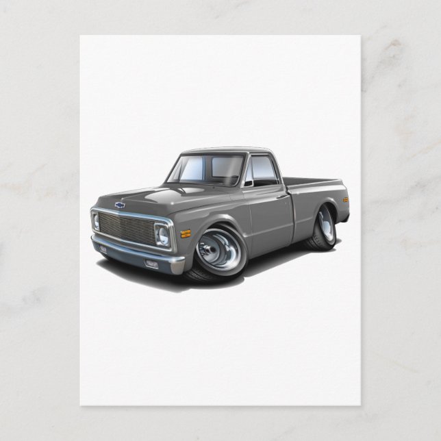 1970-72 Chevy C10 Grey Truck Postcard (Front)