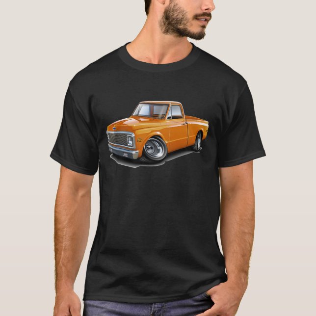 1970-72 Chevy C10 Orange Truck T-Shirt (Front)