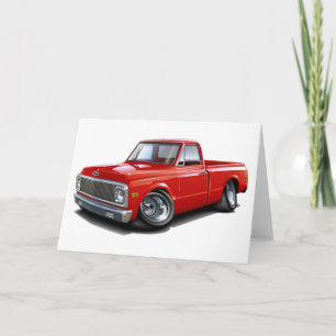 1970-72 Chevy C10 Red Truck Card