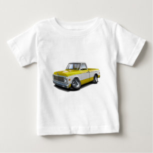 1970-72 Chevy C10 Yellow-White Truck Baby T-Shirt