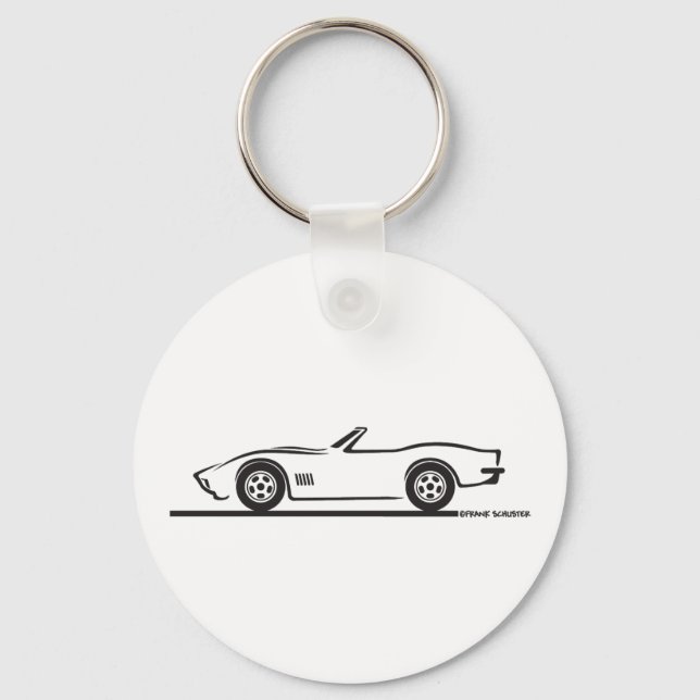 1970-72 Corvette Convertible Key Ring (Front)