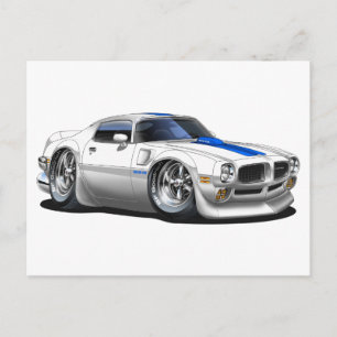1970/72 Trans Am White Car Postcard
