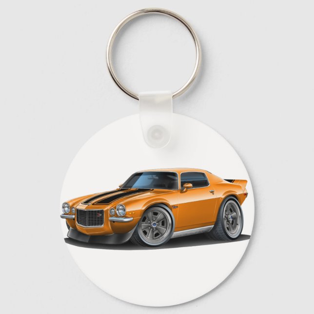 1970-73 Camaro Orn/Blk Car Key Ring (Front)