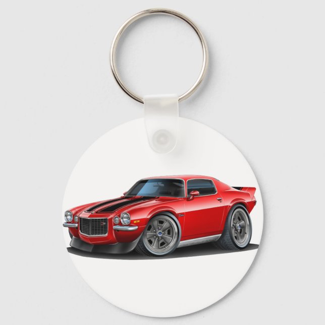 1970-73 Camaro Red/Blk Key Ring (Front)