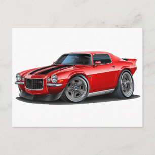 1970-73 Camaro Red/Blk Postcard