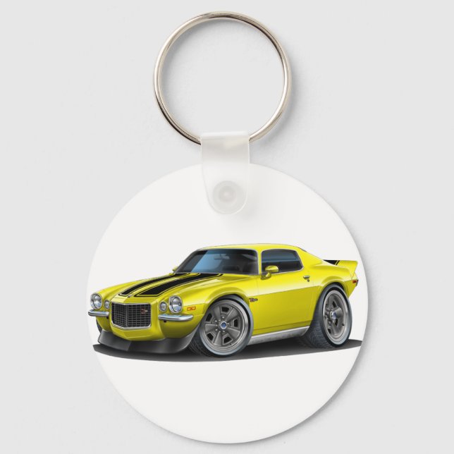1970-73 Camaro Yel/Blk Key Ring (Front)