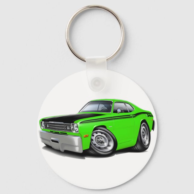 1970-74 Duster 340 Lime Car Key Ring (Front)