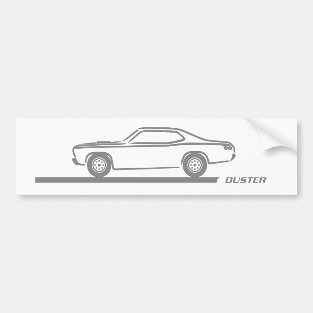 1970-74 Duster Grey Car Bumper Sticker (Front)