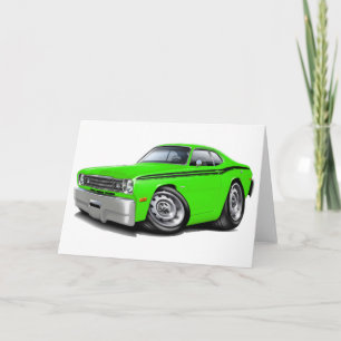1970-74 Duster Lime-Black Car Card