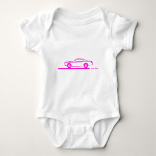1970-74 Duster Pink Car Baby Bodysuit