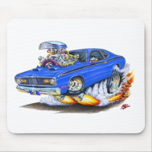 1970-74 Plymouth Duster Blue Car Mouse Pad