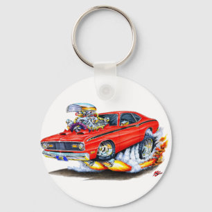 1970-74 Plymouth Duster Red Car Key Ring