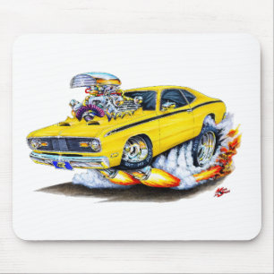 1970-74 Plymouth Duster Yellow Car Mouse Pad