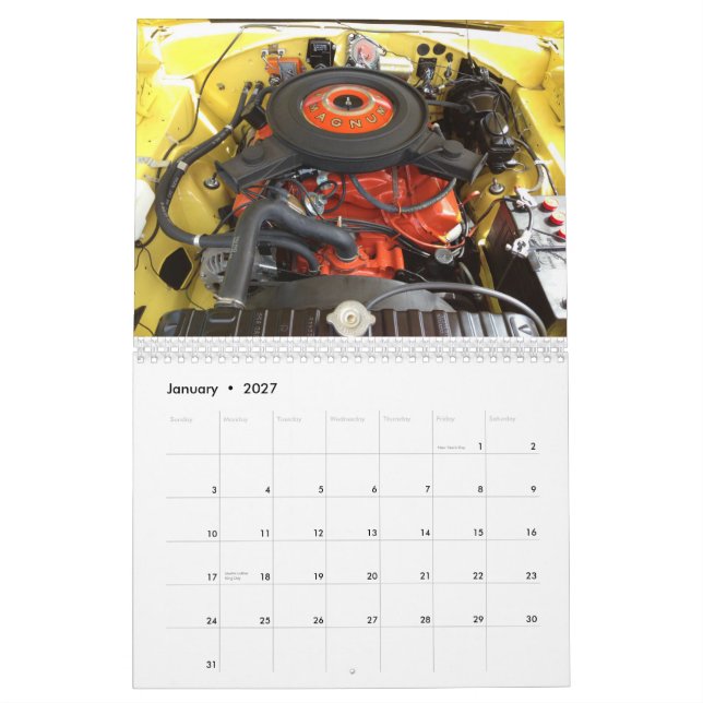 1970 Charger Registry - 2015 Calendar (Jan 2027)