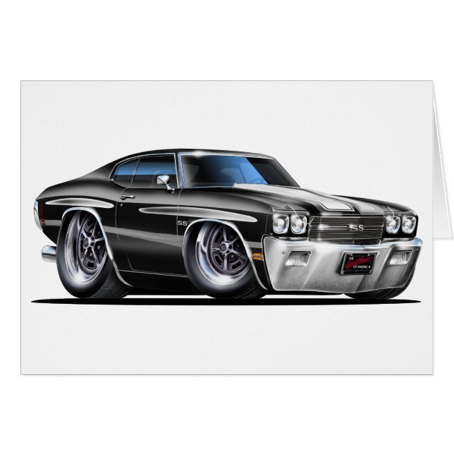 1970 Chevelle Black-White Car (Front Horizontal)