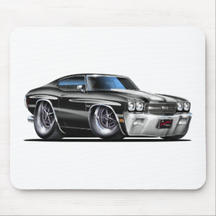 1970 Chevelle Black-White Car Mouse Pad
