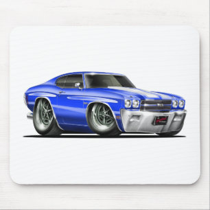 1970 Chevelle Blue-White Car Mouse Pad