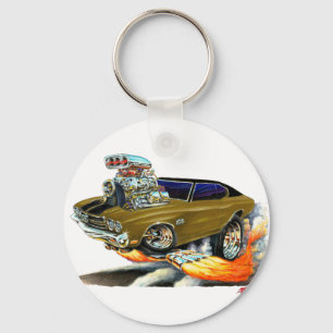 1970 Chevelle Brown Car Key Ring