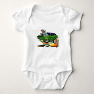 1970 Chevelle Green-Black Car Baby Bodysuit