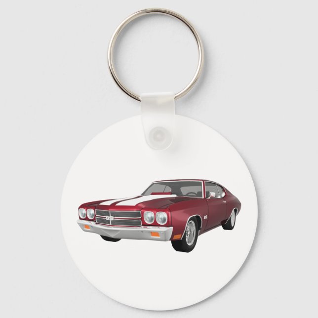 1970 Chevelle SS: Candy Apple Finish: Key Ring (Front)