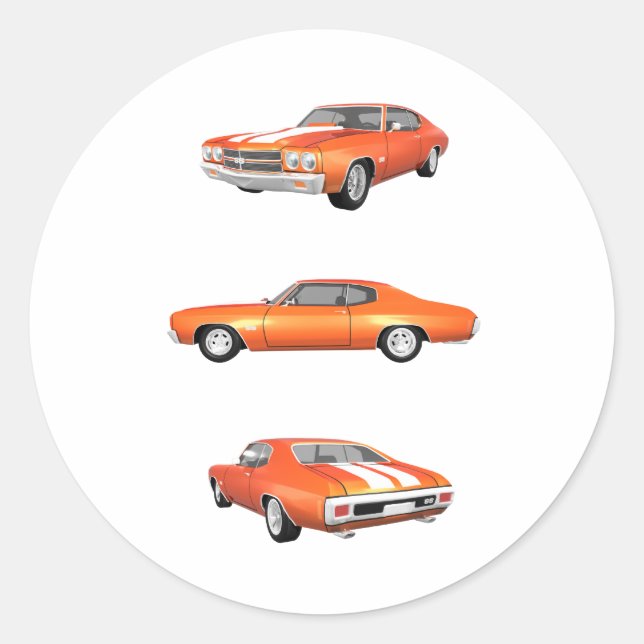 1970 Chevelle SS: Classic Round Sticker (Front)