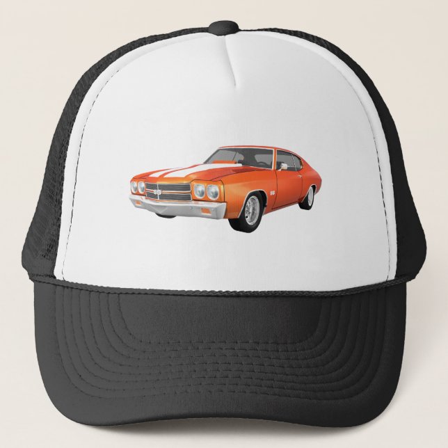 1970 Chevelle SS: Orange Finish: Trucker Hat (Front)