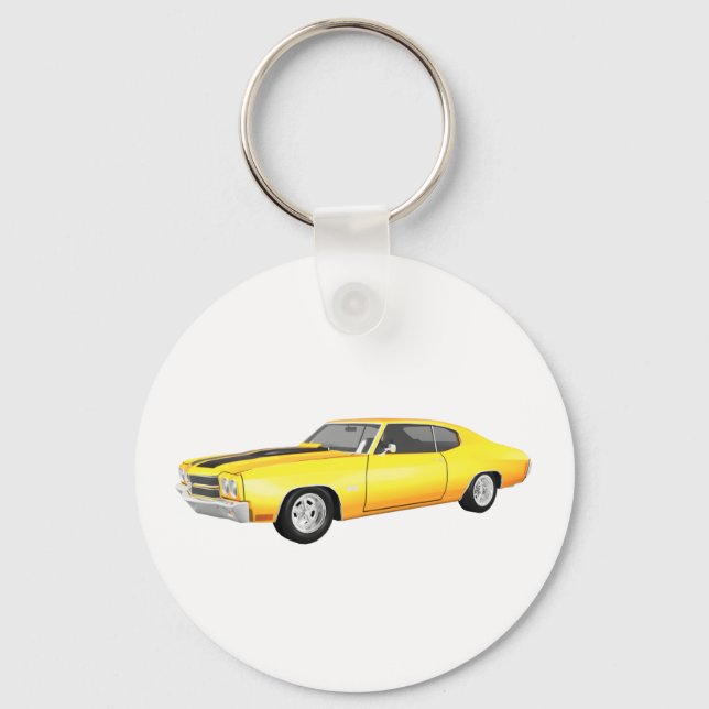 1970 Chevelle SS: Yellow Finish: Key Ring (Front)