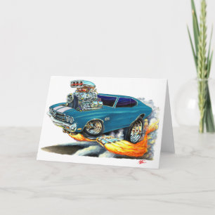 1970 Chevelle Teal Car Card