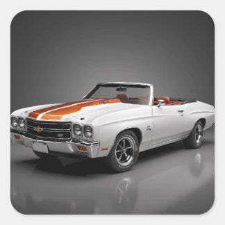 1970 Chevy Chevelle SS Convertible Square Sticker