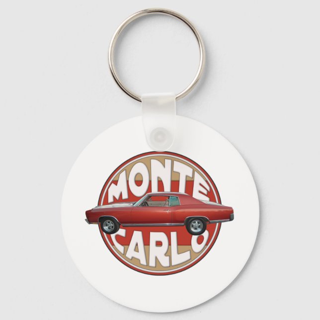 1970 Chevy Monte Carlo Red Line Key Ring (Front)