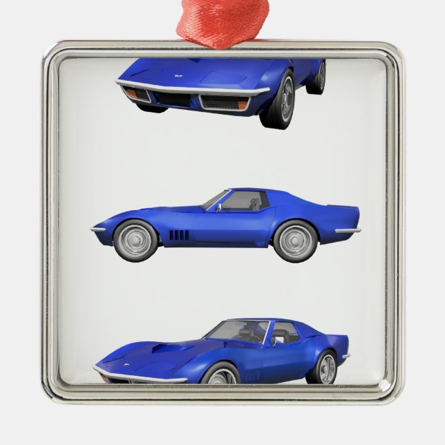 1970 Corvette: Blue Finish: Metal Tree Decoration (Front)