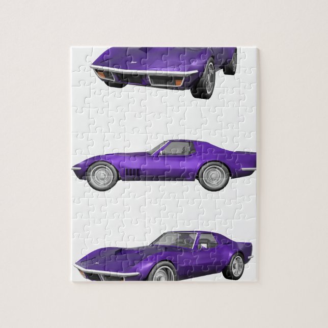 1970 Corvette: Purple Finish Jigsaw Puzzle (Vertical)