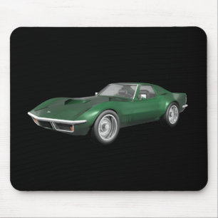 1970 Corvette Sports Car: Green Finish Mouse Pad