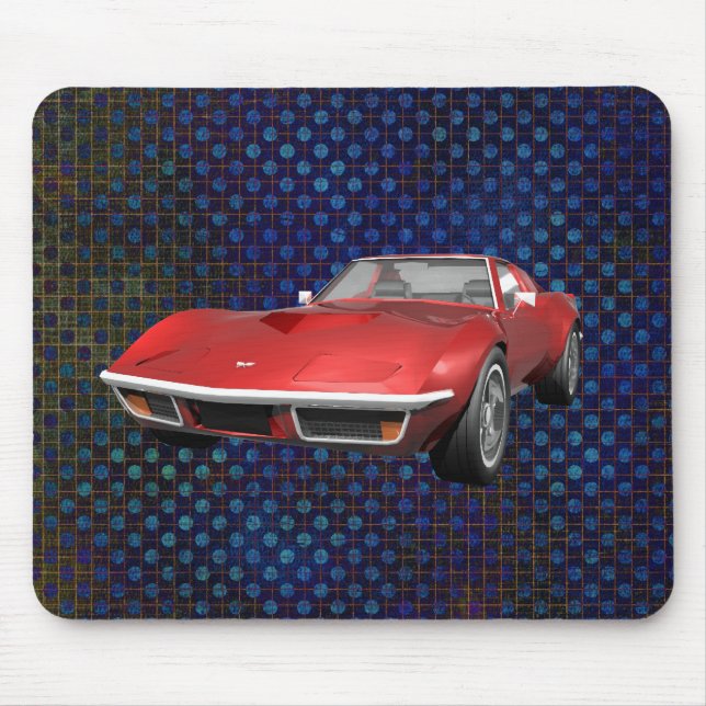 1970 Corvette Sports Car: Red Finish: Mousepad (Front)