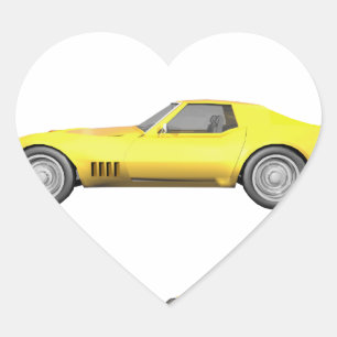 1970 Corvette: Yellow Finish: Heart Sticker