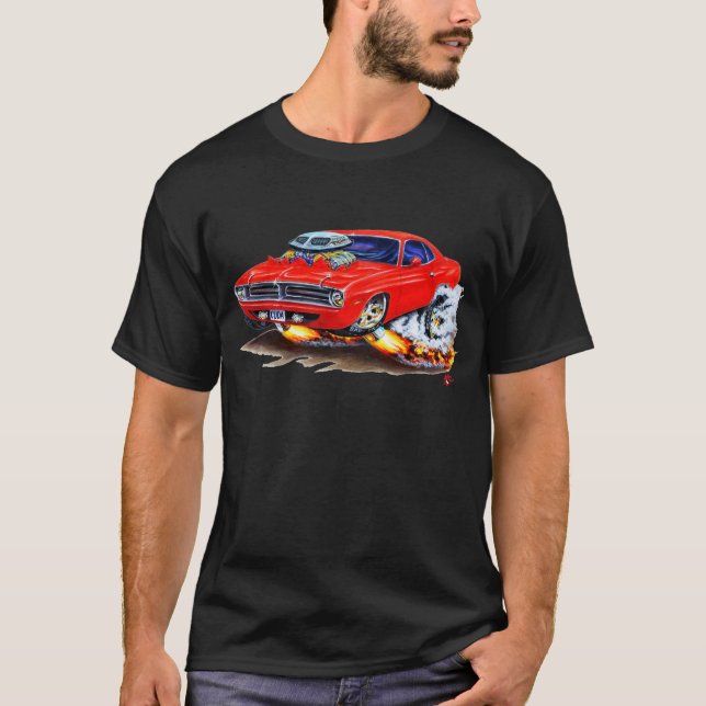 1970 Cuda Red Car T-Shirt (Front)