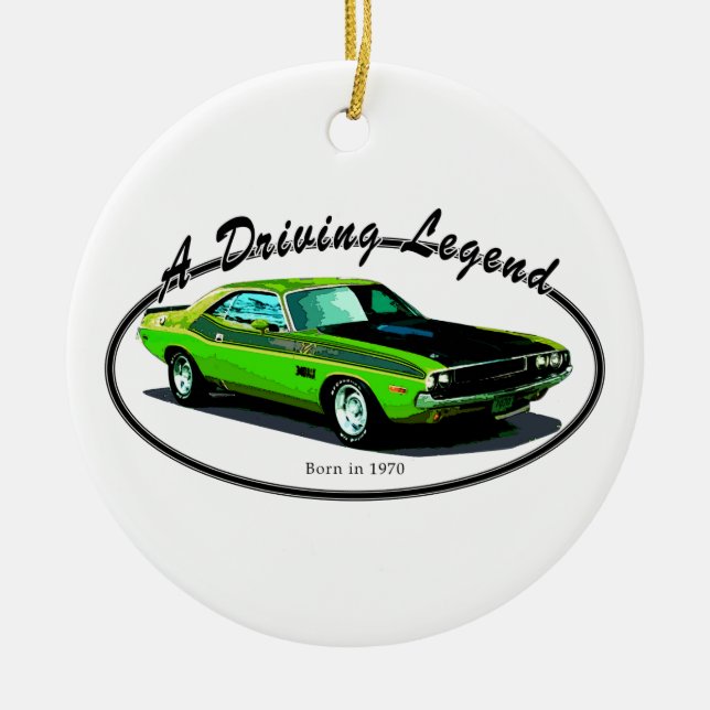 1970 Dodge challenger Ceramic Ornament (Front)
