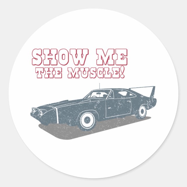 1970 Dodge Charger Daytona Hemi Classic Round Sticker (Front)