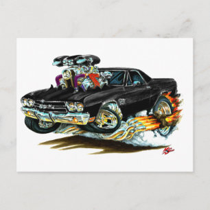 1970 El Camino Black Truck Postcard