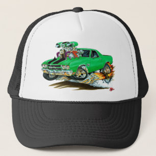 1970 El Camino Green-Black Truck Trucker Hat