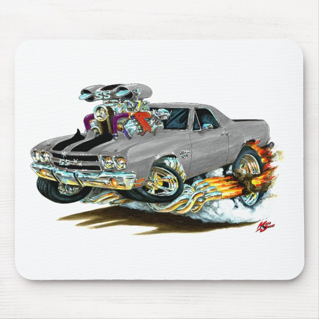 1970 El Camino Grey-Black Truck Mouse Pad (Front)