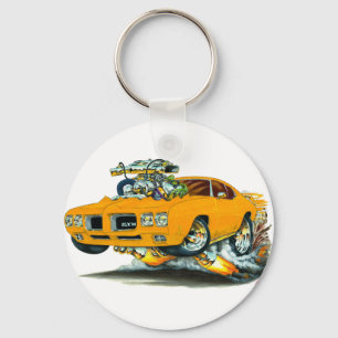 1970 GTO Orange Car Key Ring