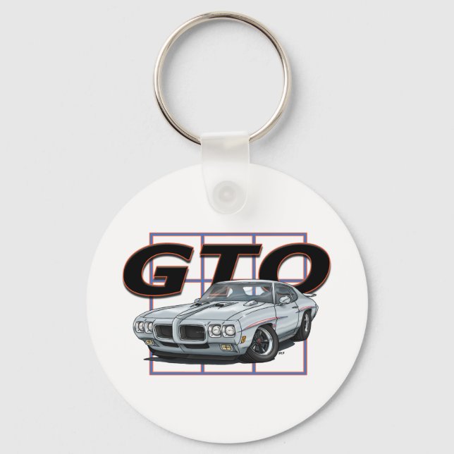 1970 GTO Silver Key Ring (Front)