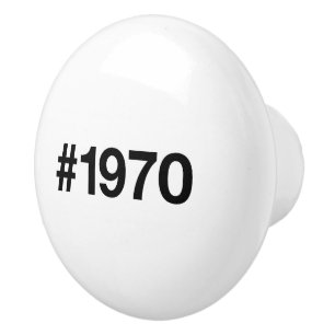 1970 Hashtag 55 Years Birthday Anniversary Ceramic Knob