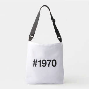 1970 Hashtag 55 Years Birthday Anniversary Crossbody Bag